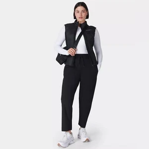 Anthropologie Sweaty Betty Explorer Tapered Athletic Pants in black size US 4 - Picture 1 of 9