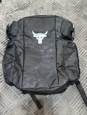 Under Armour Project Rock PRJCT-3 спортивная сумка рюкзак черный синий камуфляж спортзал повседневный - Изображение 1 из 4