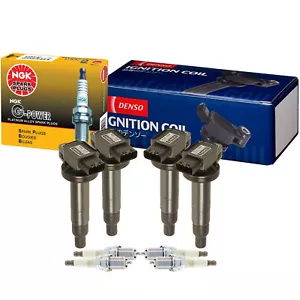 Denso 4 COP Ignition Coils NGK 4 G-Power Spark Plugs Kit For Scion Toyota 1NZ-FE - Picture 1 of 1