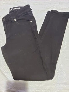 Cat And Jack Girls Black Denim Jeans size 10 Skinny Stretch - Picture 1 of 3