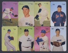 1952 D357-1 MOTHER'S COOKIES~PCL BASEBALL CARDS (8) / LEFTY O'DOUL SP VARIATION 