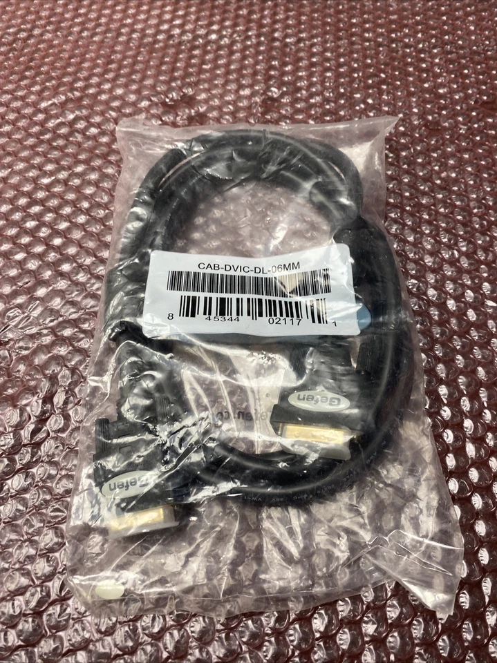 Gefen CAB-DVIC-DL-06MM 6' Dual Link DVI Cable (M-M) New in Package  - Image 1 of 4