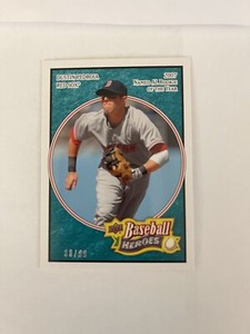 2008 upper deck baseball heroes sea Green #30 Dustin Pedroia /99