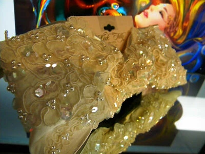 Kirks Folly Barrette LARGE ivory  PEARL LACE BRIDAL COMMUNION  BOW usa made - Image 1 of 4