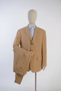 Etro Milano Beige Cotton Blazer & Pants Suit Size 54(Chest 22.8”, Waist 18.5”) - Picture 1 of 24