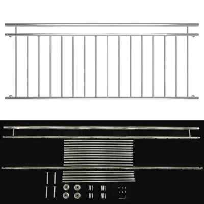 225CM Balkongeländer V2A Stabgeländer Balkon Edelstahl Ballustrade Fenstergitter - Bild 1 von 4