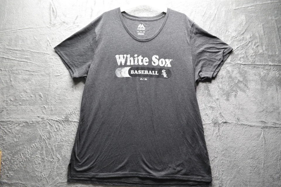 Women's Medium Majestic MLB Chicago White Sox Crew Neck SS Tee T-Shirt -