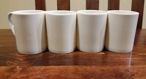 Martha Steward Collection White Mugs Set Of 4 Porcelain 8oz Vtg 4" Tall, 3" Wide - Picture 1 of 7