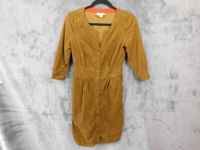 Vestido Maeve Mujer 0 Marrón Pana Abotonada Preppy Cápsula Minimalista Foto 1 de 4