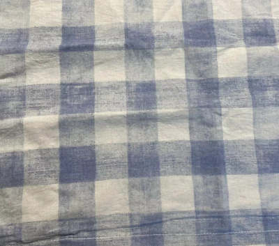 Nuevo Pottery Barn Rhett Check Buffalo Plaid Lino King Sham, Azul, Como Bryce Foto 1 de 2