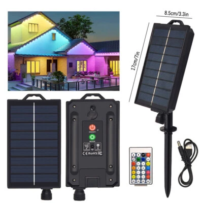 LED Colorful Eaves Light Solar Powered For Courtyard Park Garden Outdoor Decor - Image 1 of 4