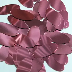Lentejuelas Ovaladas 1.5" Rosa Rosa Metálicas Sueltas Alta Costura - Imagen 1 de 2