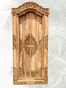 antike Tür aus Asien massiv alte Tür Holz Dekoidee historische Tür Balitür Teak - Bild 1 von 4
