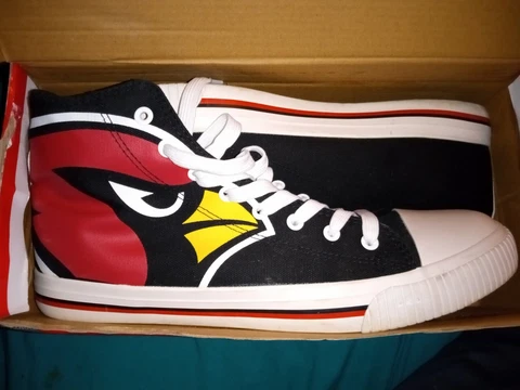 Arizona Cardinals NFL Men's High Top Big Logo Canvas Shoes Size 12 Men's Cover