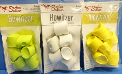 Howitzer BAITFISH POPPER Heads lg. & med. white, yellow chartreuse & yellow - Bild 1 von 4