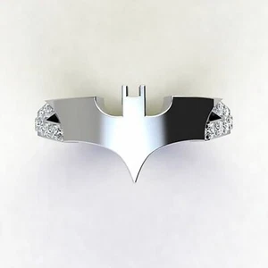 Round Cut Simulated Diamond Womens Engagement Wedding Ring 14k White Gold Plated - Picture 1 of 4