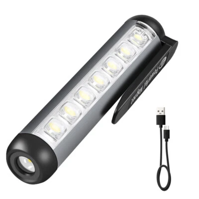 Mini Pocket COB LED Flashlight Magnetic Torch Light Lamp Rechargeable Camping - Image 1 of 4