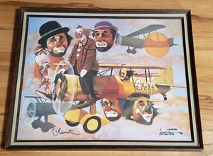 Chuck Oberstein Clown Airplane Framed Print Art with COA. THE CARLYSLE HOTEL NYC - Imagen 1 de 5