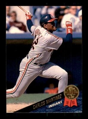 1993 Baseball 1993 Leaf Carlos Martinez Cleveland Indians #347 1 - Image 1 of 2