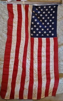 Vintage 50 Star American Flag Kit With Poles 4.5' x 2.5' - Image 1 of 4