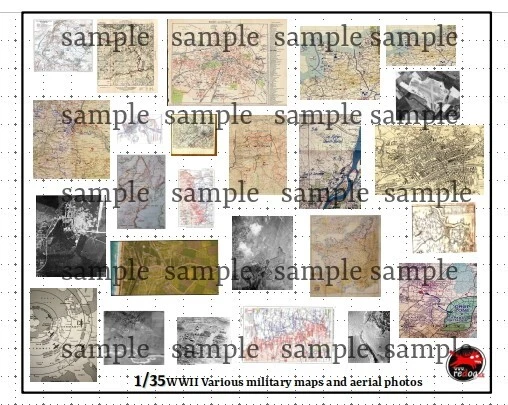 Redog 1:35 - WWII Karten und Luftbilder / Diorama Zubehör / P4