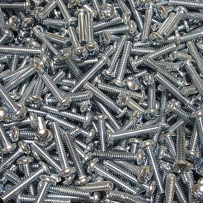 PLATONIX (500) #10-24 X 1" Phillips Pan Head Machine Screw Zinc Plated