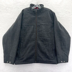 Abercrombie & Fitch Jacket Mens XL Gray Wool Blend Chore Coat Long Sleeve EUC - Picture 1 of 14