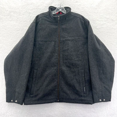 Abercrombie & Fitch Jacket Mens XL Gray Wool Blend Chore Coat Long Sleeve EUC - Image 1 of 4