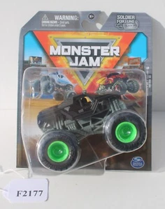 Monster Jam 1:64 Series 6 Black Soldier Fortune Monster Truck FNQHotwheels F2177 - Picture 1 of 6