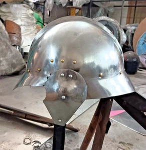 18 GA Caballero Medieval Langosta Olla Casco Metal Completo Funcional Casco - Imagen 1 de 3