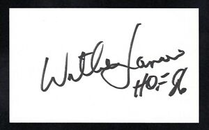 Willie Lanier Chiefs Autographed Signed 3x5 Index Card Pro Football HOF - A04