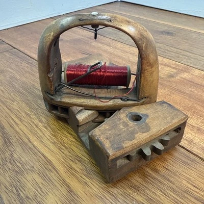 Vintage Antique Mechanical Industrial Wood Sewing Machine Shuttle, Bobbin Gear - Image 1 of 4