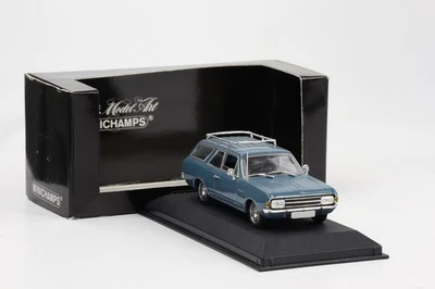 OPEL REKORD C 1700 BREAK 1966 BLU MINICHAMPS 430046111 1:43 BLU SW GERMANIA - Immagine 1 di 4