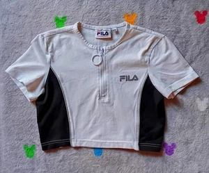 Ladies Black and white Fila Cropped Top XS Size 6 - Picture 1 of 5