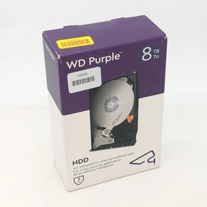 WD Purple Internal Surveillance Hard Drive 8TB 3.5" SATA 6Gb/s - WD85PURZ - Picture 1 of 5