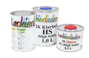 Autolack 2,5 Liter Set HS Volkswagen (VW) LA5G / D3 Perlblau Wunschfarbe Klarlac - Bild 1 von 5