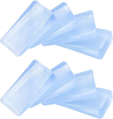 ZZJMCH 8-Pack Clear Rubber Table & Bed Level Wedges 10mm Toilet Shims
