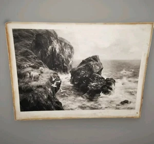 ANTIKE PETER GRAHAM FOTOGRAVUR "DAS GRAS GEKRÖNTE LANDZUNGE" 1898 SEHR GROSS - Bild 1 von 5