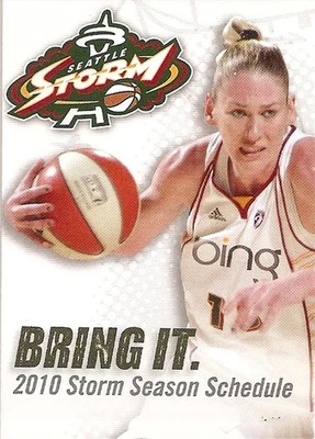 Calendario de bolsillo de baloncesto Seattle Storm WNBA 2010 Foto 1 de 2