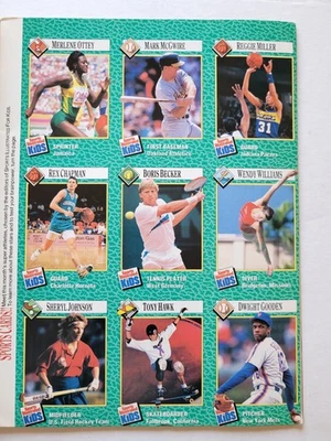 1990 MAY SPORTS ILLUSTRATED FOR KIDS WITH UNCUT CARD SHEET - TONY HAWK ROOKIE - Imagem 1 de 3