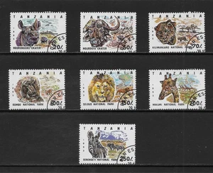 TANZANIA SCOTT 1185 - 1191 USED SET - 1893 WILDLIFE ISSUE - Picture 1 of 2