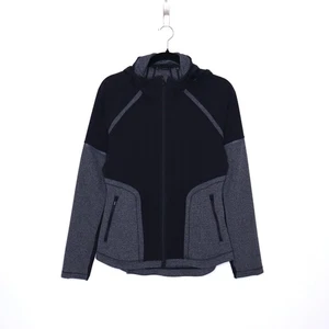 ATHLETA Jump Step Jacket Black Charcoal Heather Long Sleeve Hooded Women's S - Picture 1 of 13