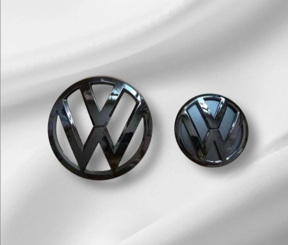 VW T6 Embleme Set Schwarz Hochglanz Logo Zeichen 7E0853601G - Bild 1 von 1