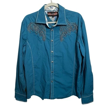 House of Lords embellished button down Shirt Embroidery Men’s Large - Image 1 of 4