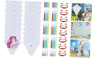 36 Sets DIY Kites for Kids, Kite Making Kit White Blank Kites with 144 - Picture 1 of 8