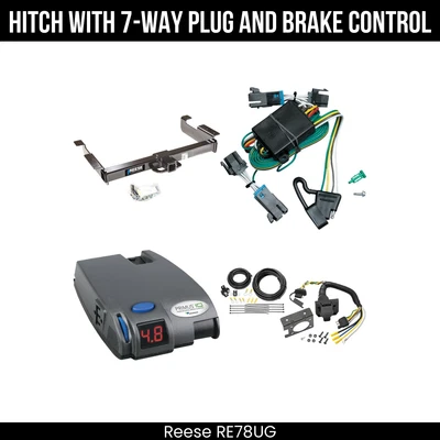 Hitch Tow PKG+ Brake Control For 00-02 Chevy Express GMC Savana 1500 2500 3500 - Image 1 of 4
