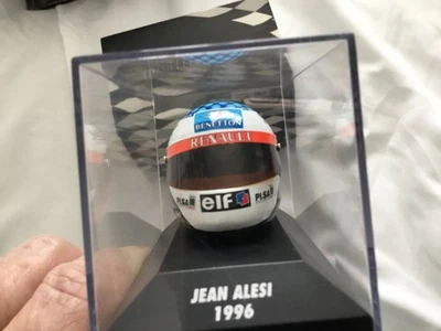 Minichamps 1/8 Scale Miniature Helmet - Jean Alesi 1996 - w/ Sleeve - Image 1 of 4