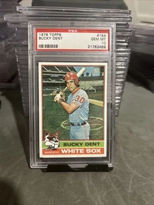 1976 Topps Baseball MLB Bucky Dent Yankees White Sox #154 PSA 10 Vintage Mint - Picture 1 of 4