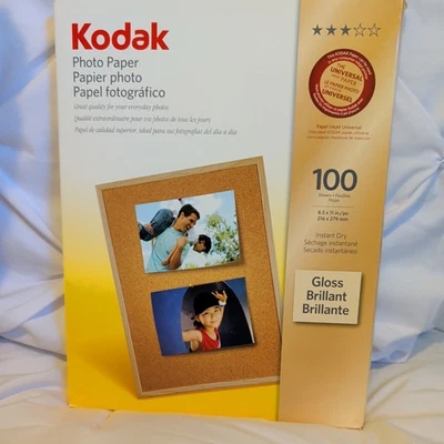  Papel fotográfico Kodak 8209017 8,5 X 11 blanco ~70 hojas brillo secado instantáneo (abierto) Foto 1 de 2
