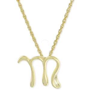 18K Gold Vermeil 'M' Initial Necklace Trendy Fashion Style Elegant Stunning NWT - Picture 1 of 4